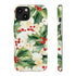 Christmas Holly on a Golden Background - Impact Resistant Phone Case iPhone 13 Glossy